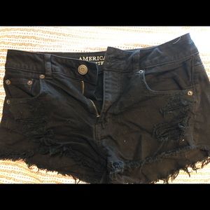 American Eagle Distressed Denim Shorties! Size 4!